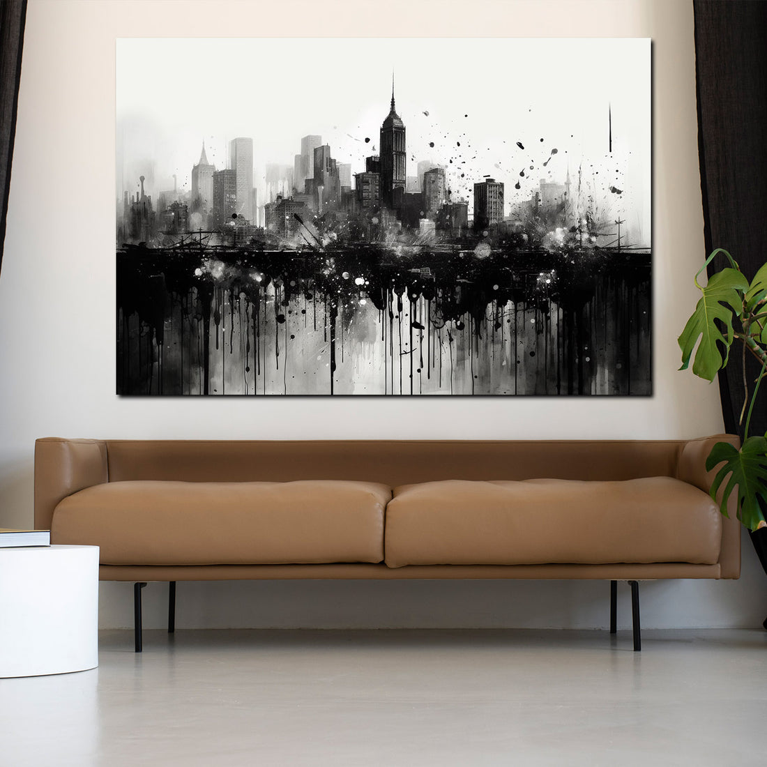 Wandbild USA New York abstrakt schwarz weiß, USA