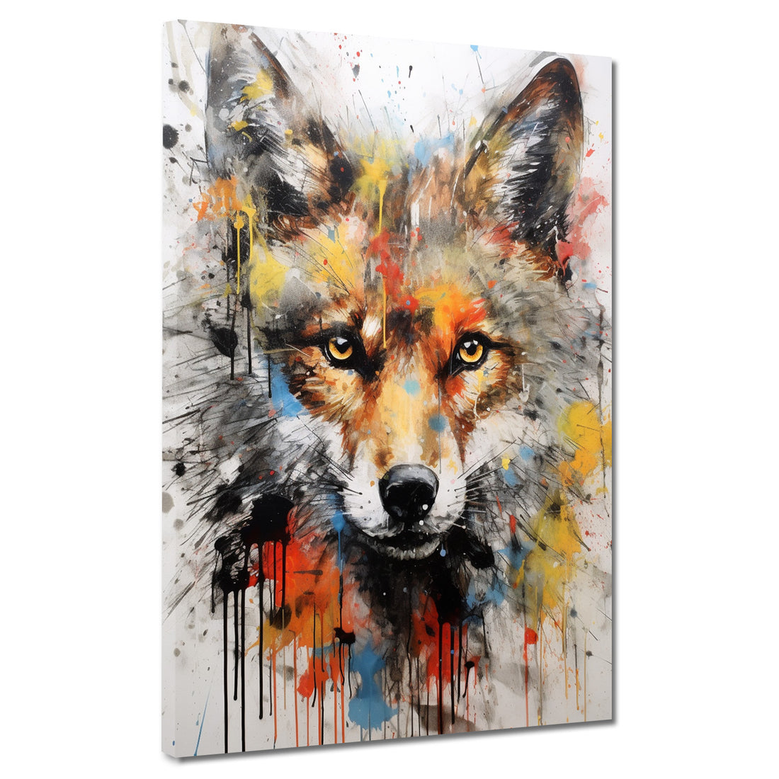 Wandbild Wolf Pop Art abstrakt