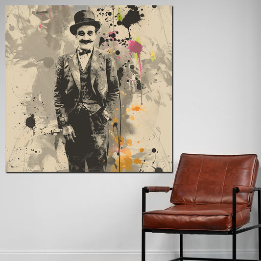 Wandbild abstrakt Chaplin Vintage Stil