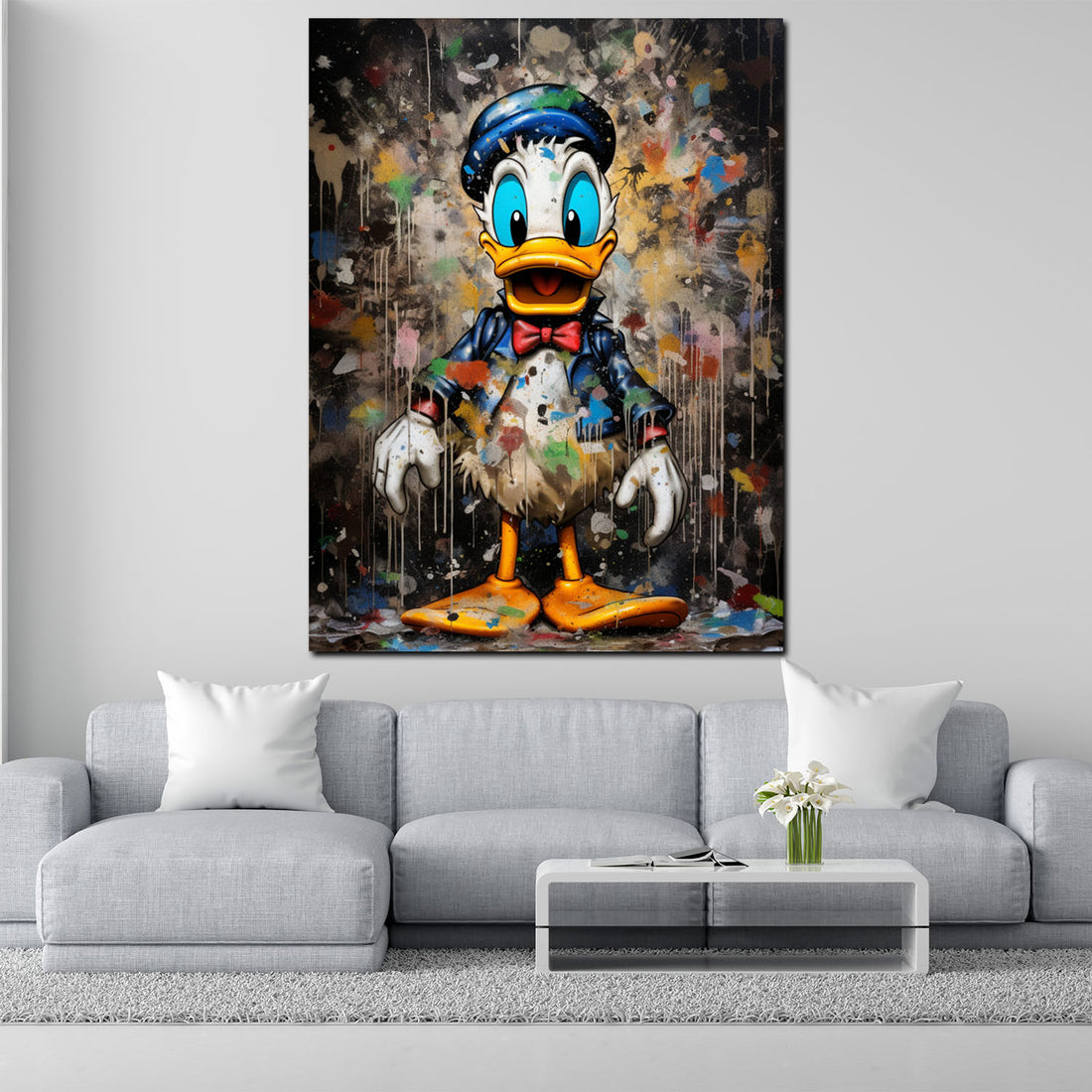 Wandbild abstrakt Comic Duck abstrakt Pop Art Colour