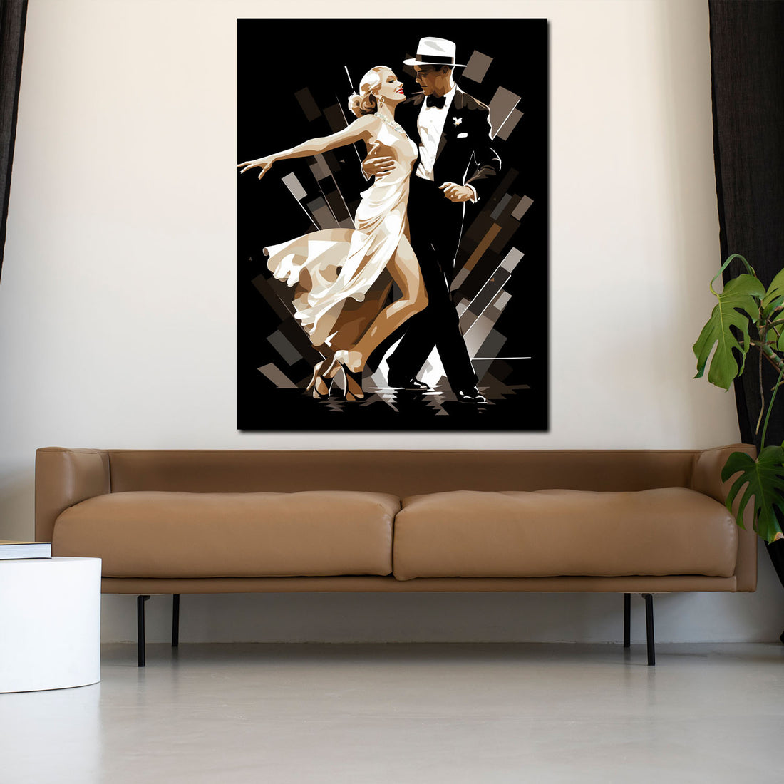 Wandbild abstrakt Dance tanzendes Paar