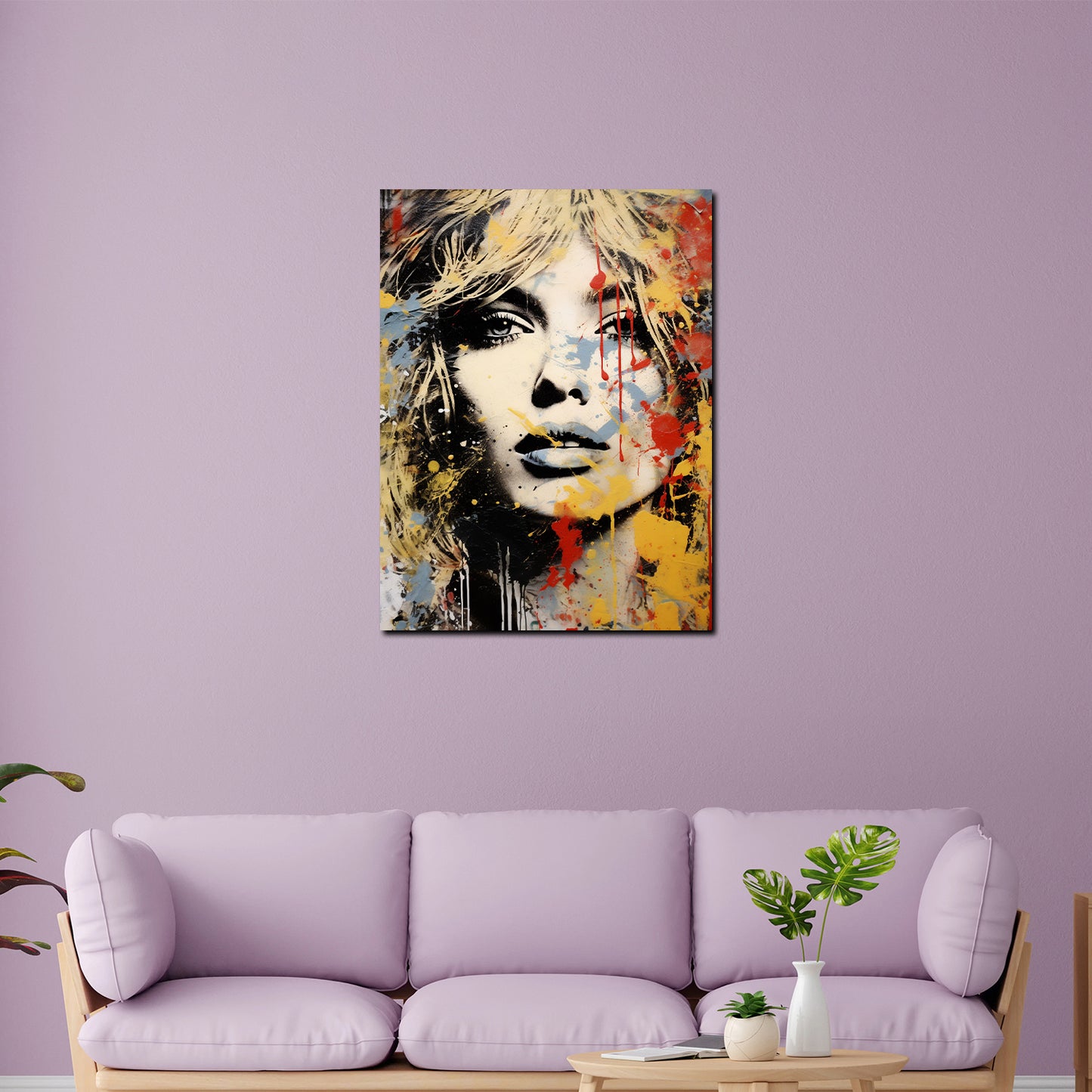 Brigitte abstrakt Face Ikone Wandbild