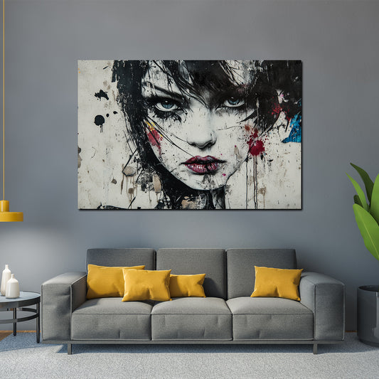 Wandbild abstrakt Frau Porträt modern