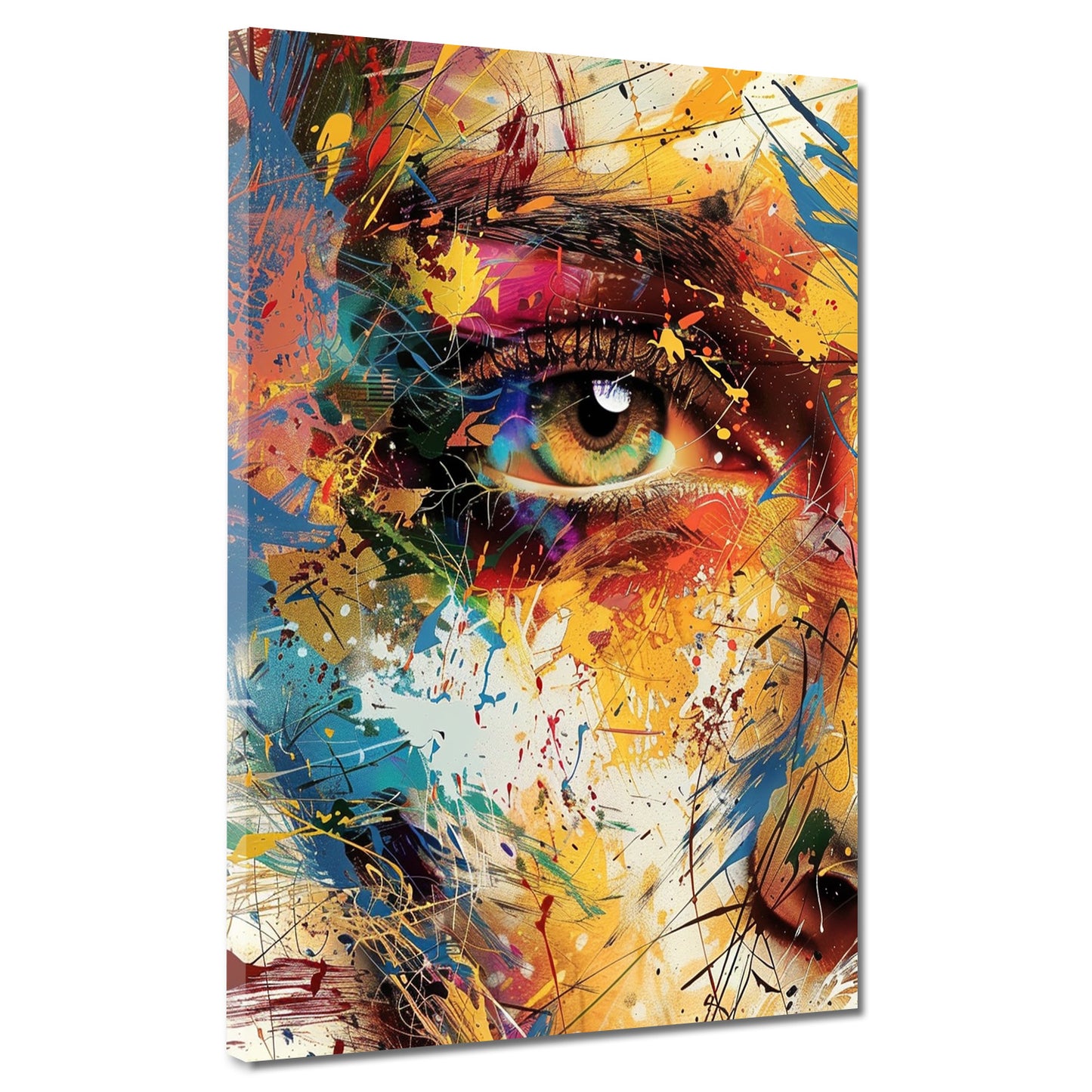 Wandbild abstrakt Gesicht Auge Pop Art modern