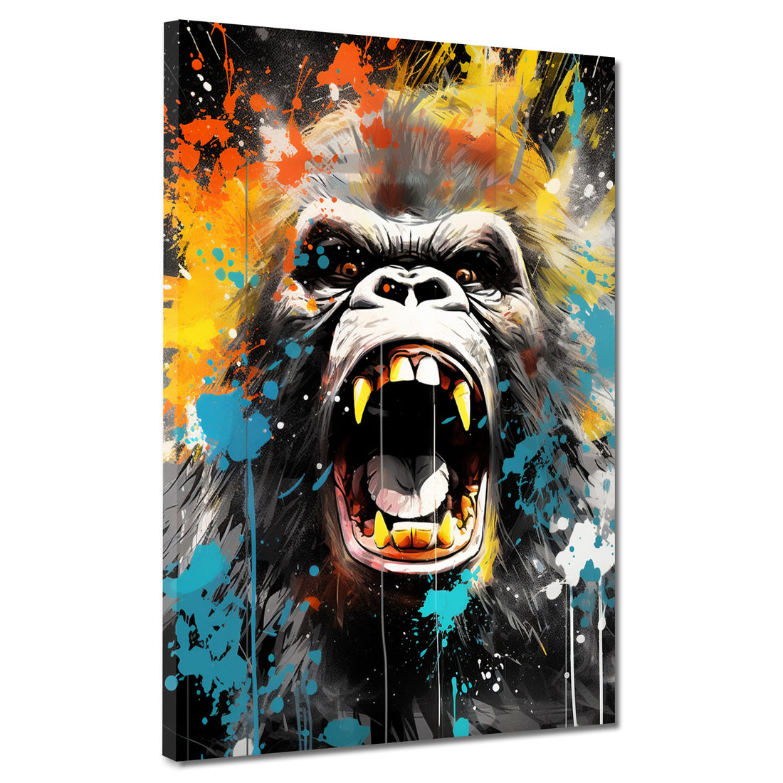 Wandbild abstrakt Gorilla Colour Pop Art