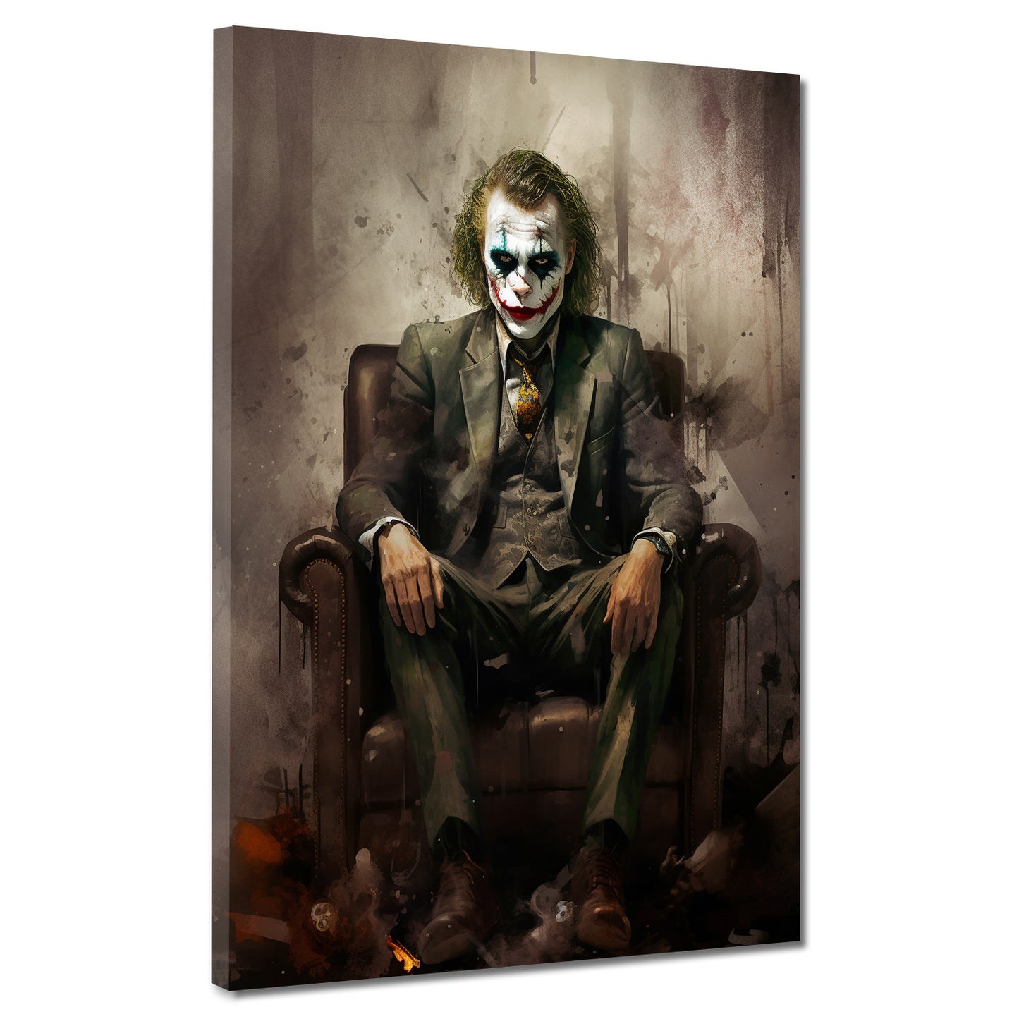 Joker im Anzug Wandbild abstrakt Pop Art