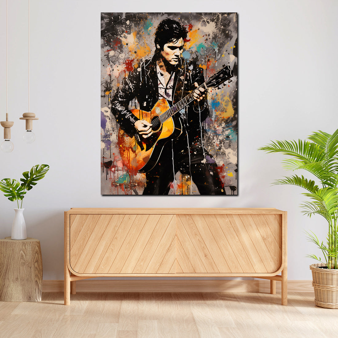 Wandbild abstrakt König des Rock Legacy, Sänger