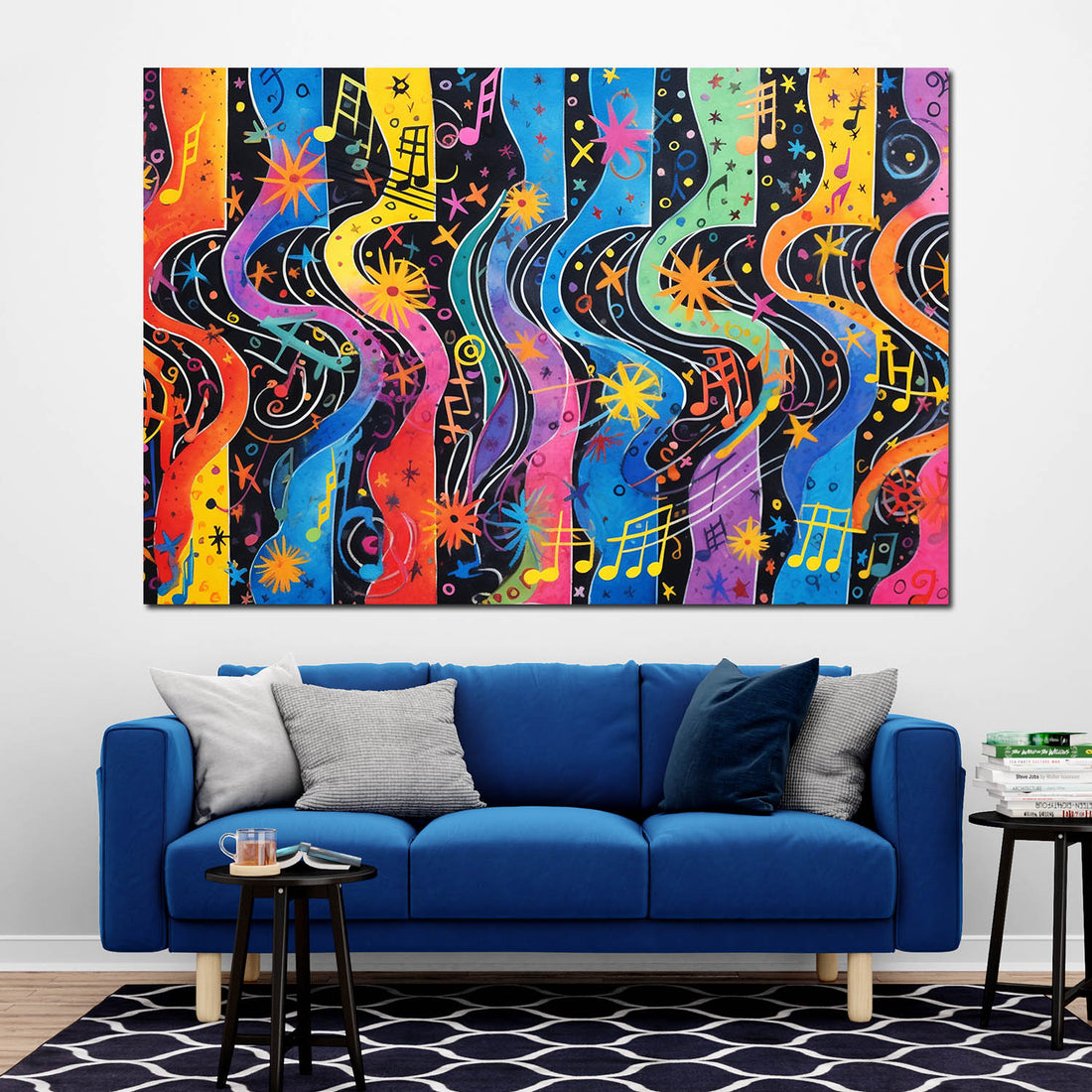 Wandbild abstrakt Musik Colour Style