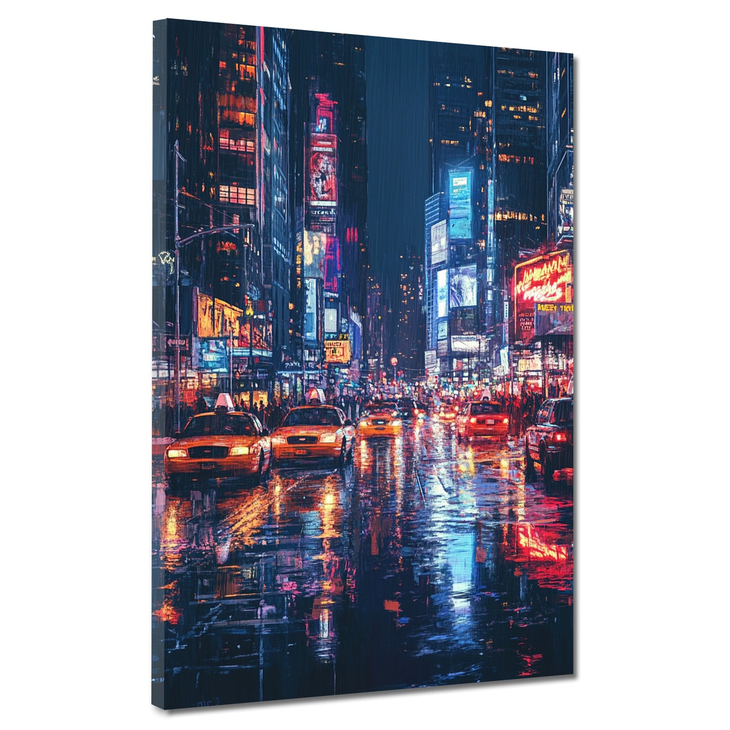 Wandbild abstrakt New York Stadtlichter bei Nacht modern