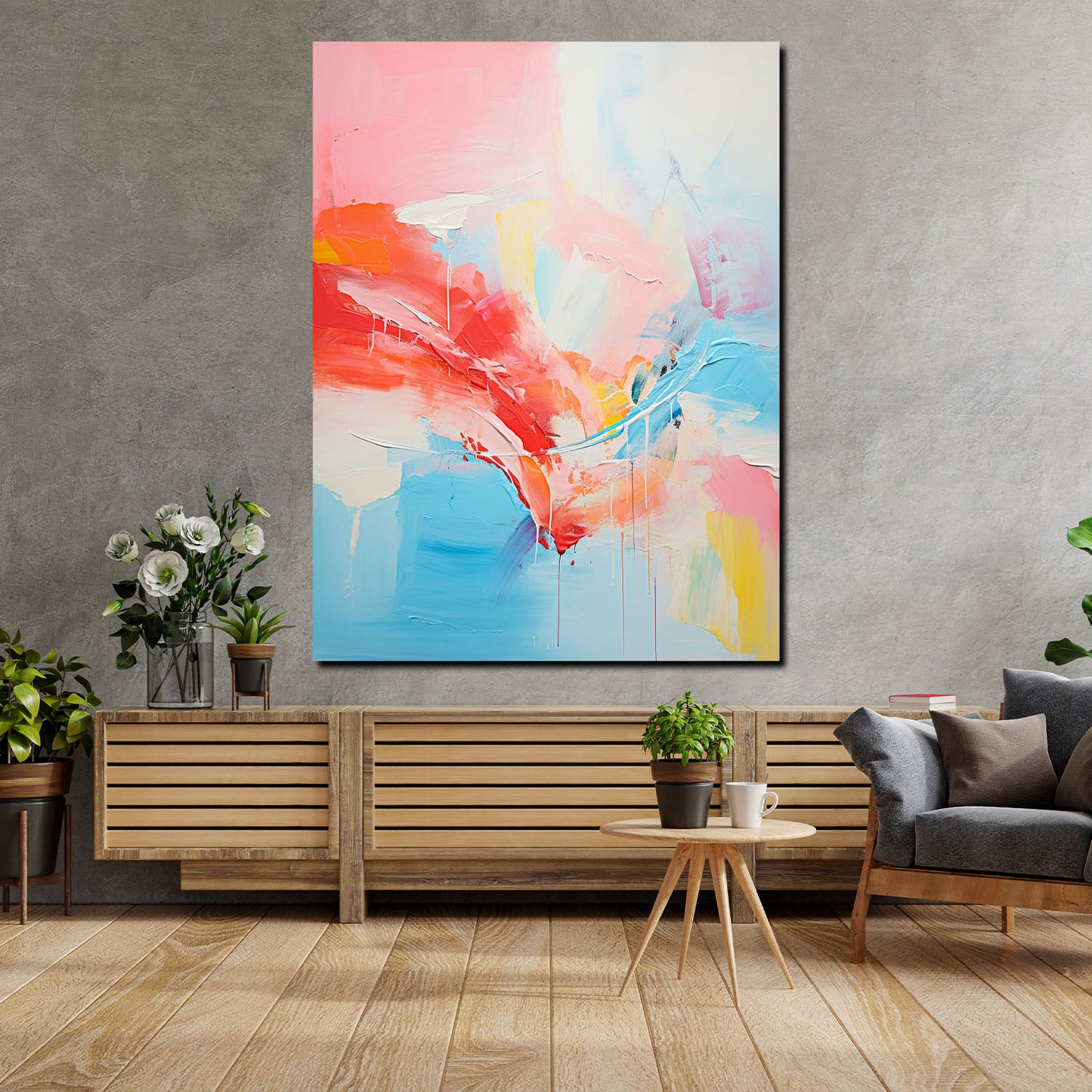 Wandbild abstrakt Painting Lines