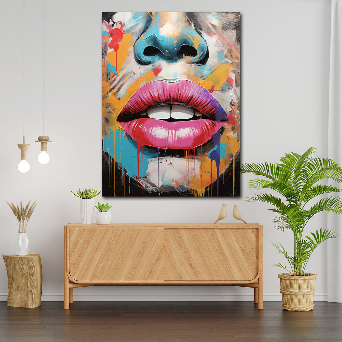 Wandbild abstrakt Pop Art Beautiful Face