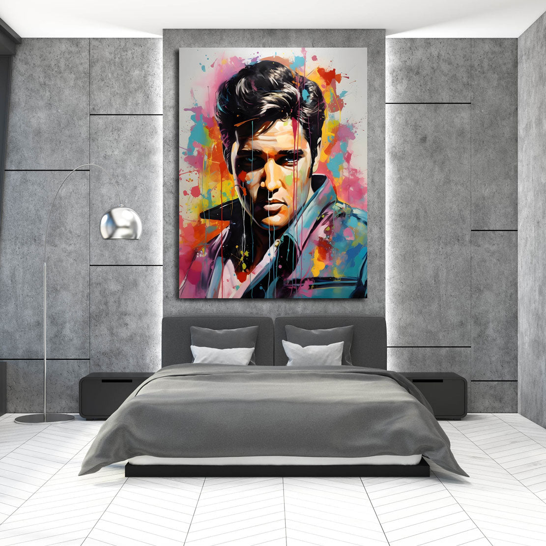 Wandbild Pop Art Musiker Style abstrakte Kunst Rock ’n’ Roll