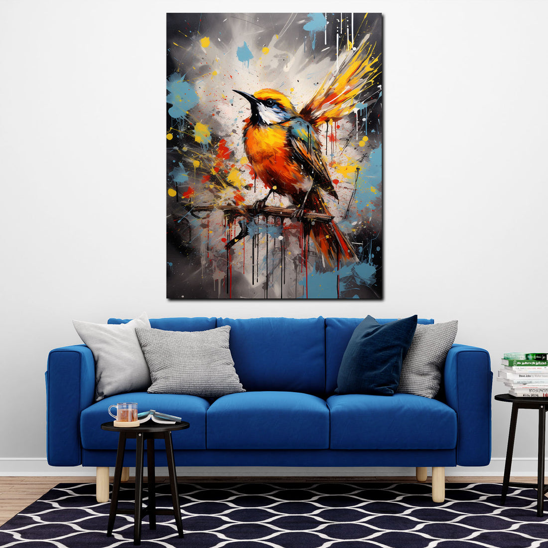 Wandbild abstrakt Vogel Pop Art Colour