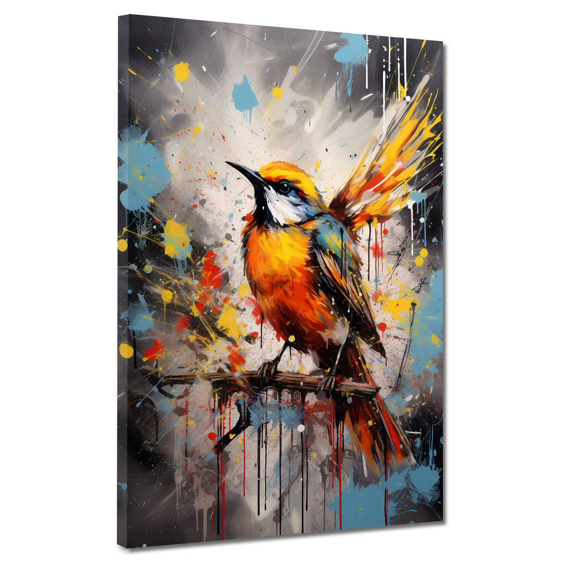 Wandbild abstrakt Vogel Pop Art Colour