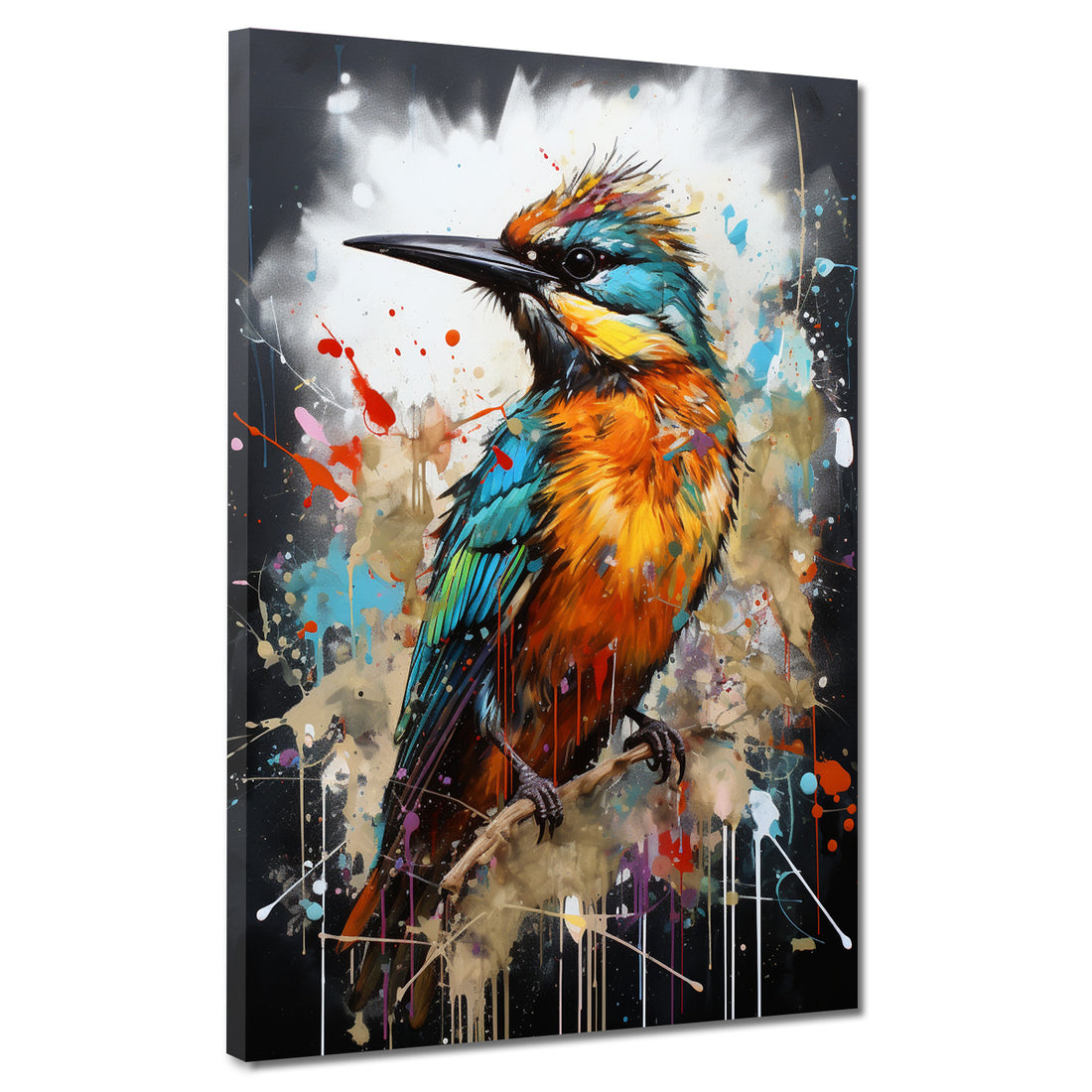 Wandbild abstrakt Vogel frontal Pop Art Colour