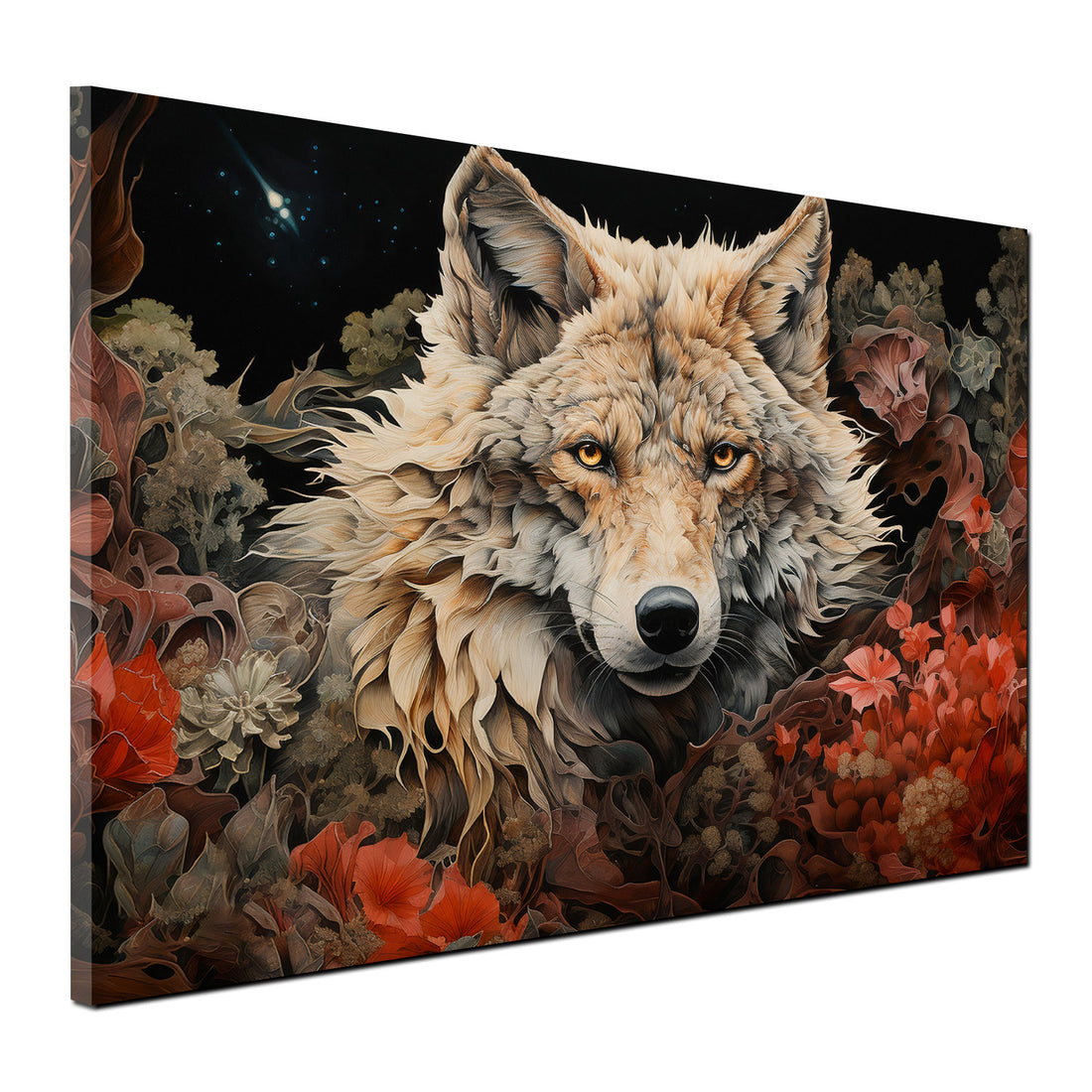 Wandbild abstrakt Wolf