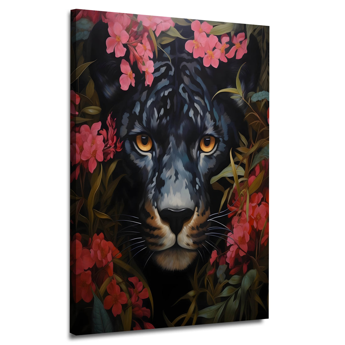 Wandbild abstrakt mit schwarzer Panther