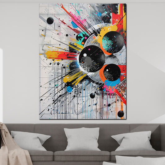 Wandbild abstrakt modern mit Farbexplosion