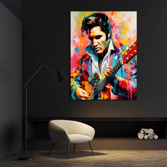 Elvis Rock ’n’ Roll Pop Art Musik Wandbild abstrakt Musiker