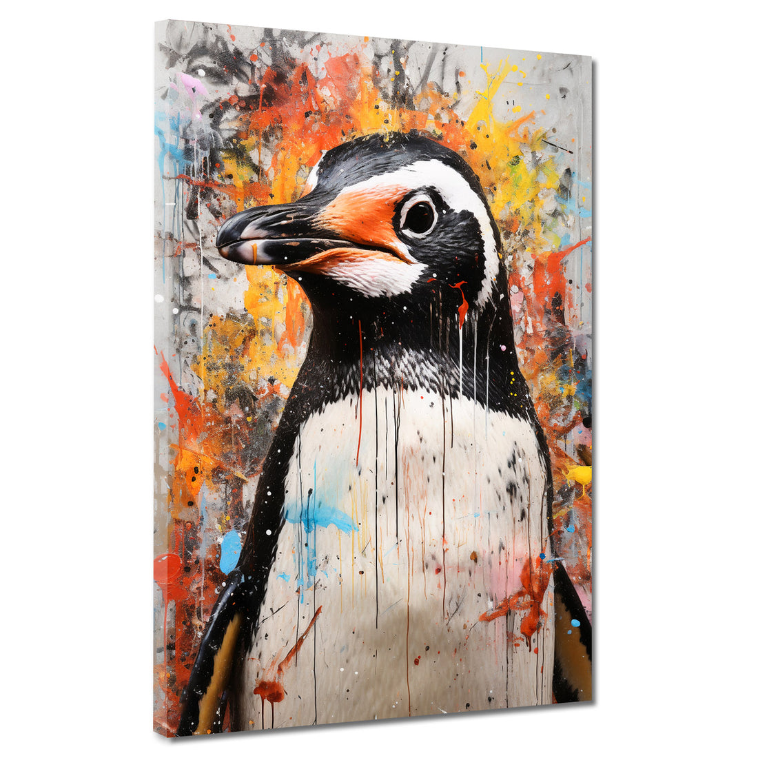 Wandbild abstrakt süßer Pinguin