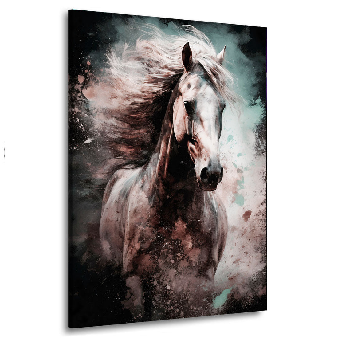 Wandbild abstrakt weißes Pferd