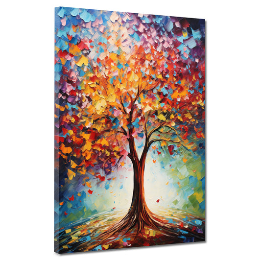 Lebensbaum Wandbild abstrakt wunderschöner Baum Painting Style