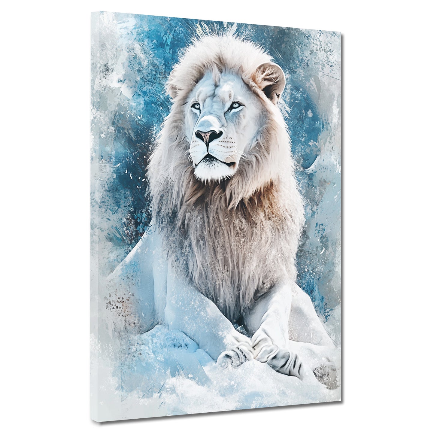 Wandbild wunderschöner weißer Löwe