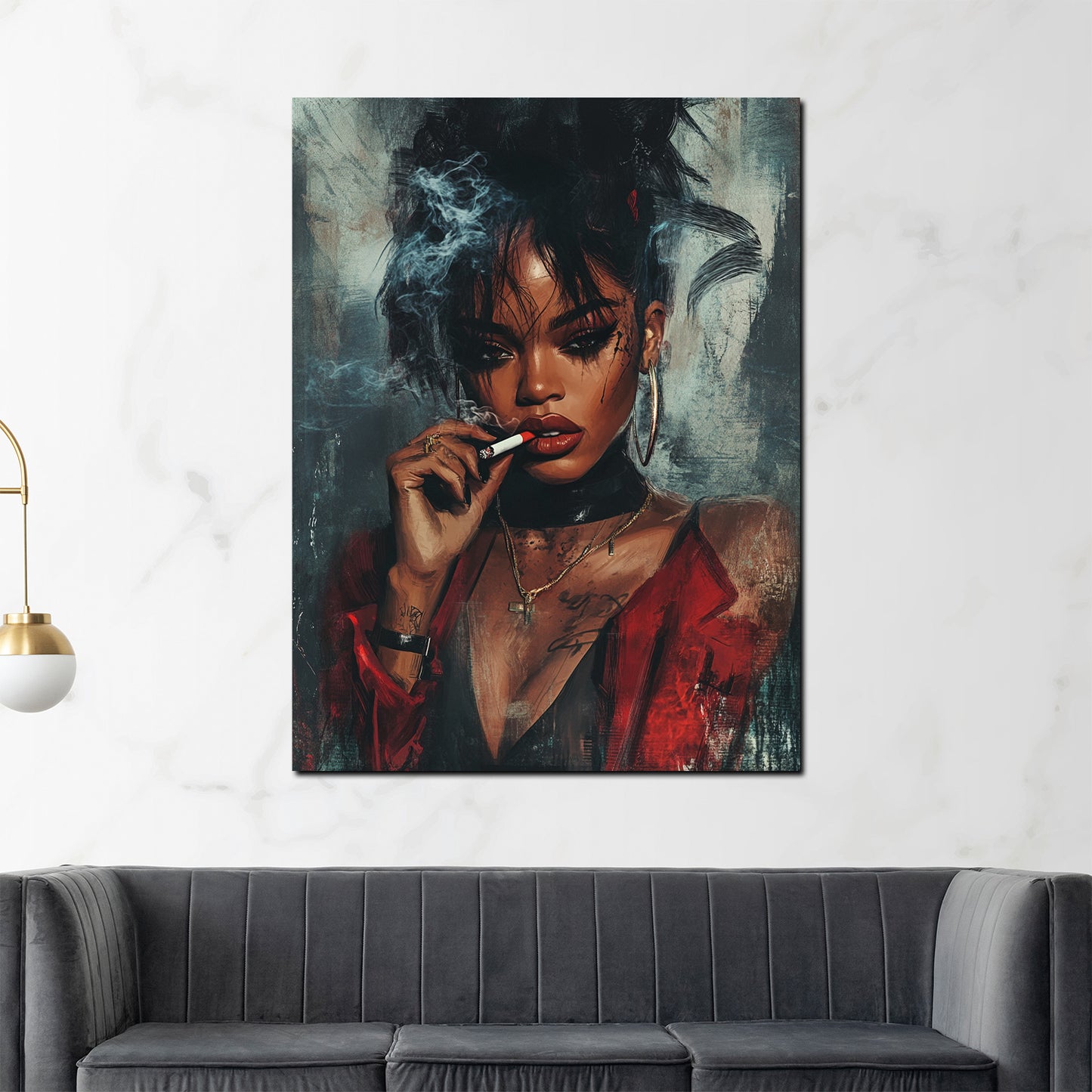 Wandbild coole afrikanische Frau modern kraftvoll