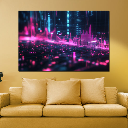 Wandbild digitale Finanzen Trading Börse modern abstrakt