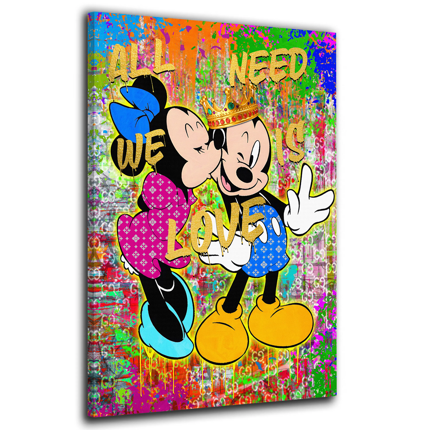 Wandbild King Maus Love Is All We Need Pop Art