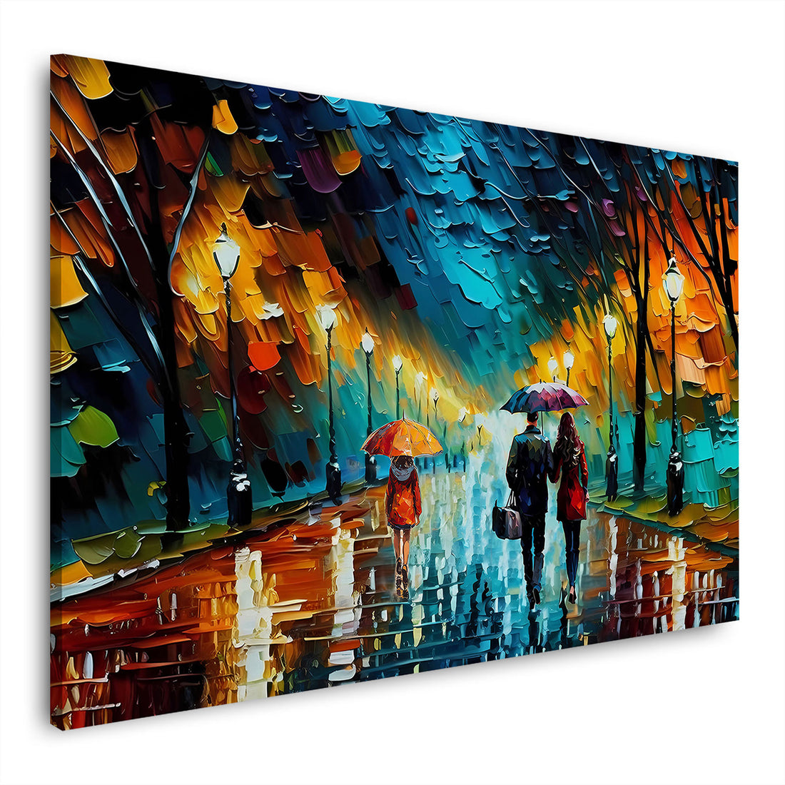 Wandbild regnerische Allee Painting Style