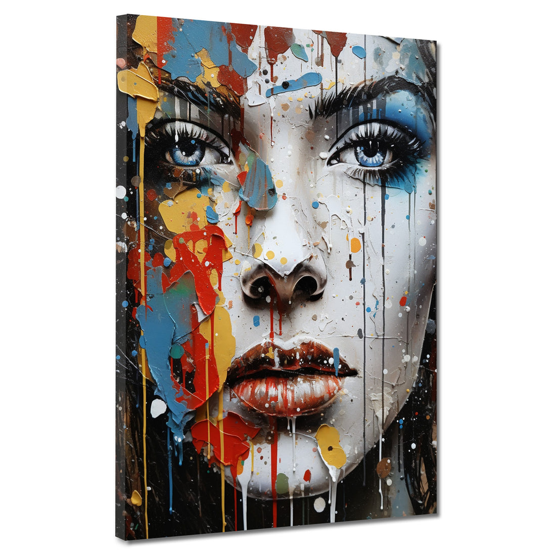 Wandbild schöne Frau frontal Pop Art Abstrakt Colour Style