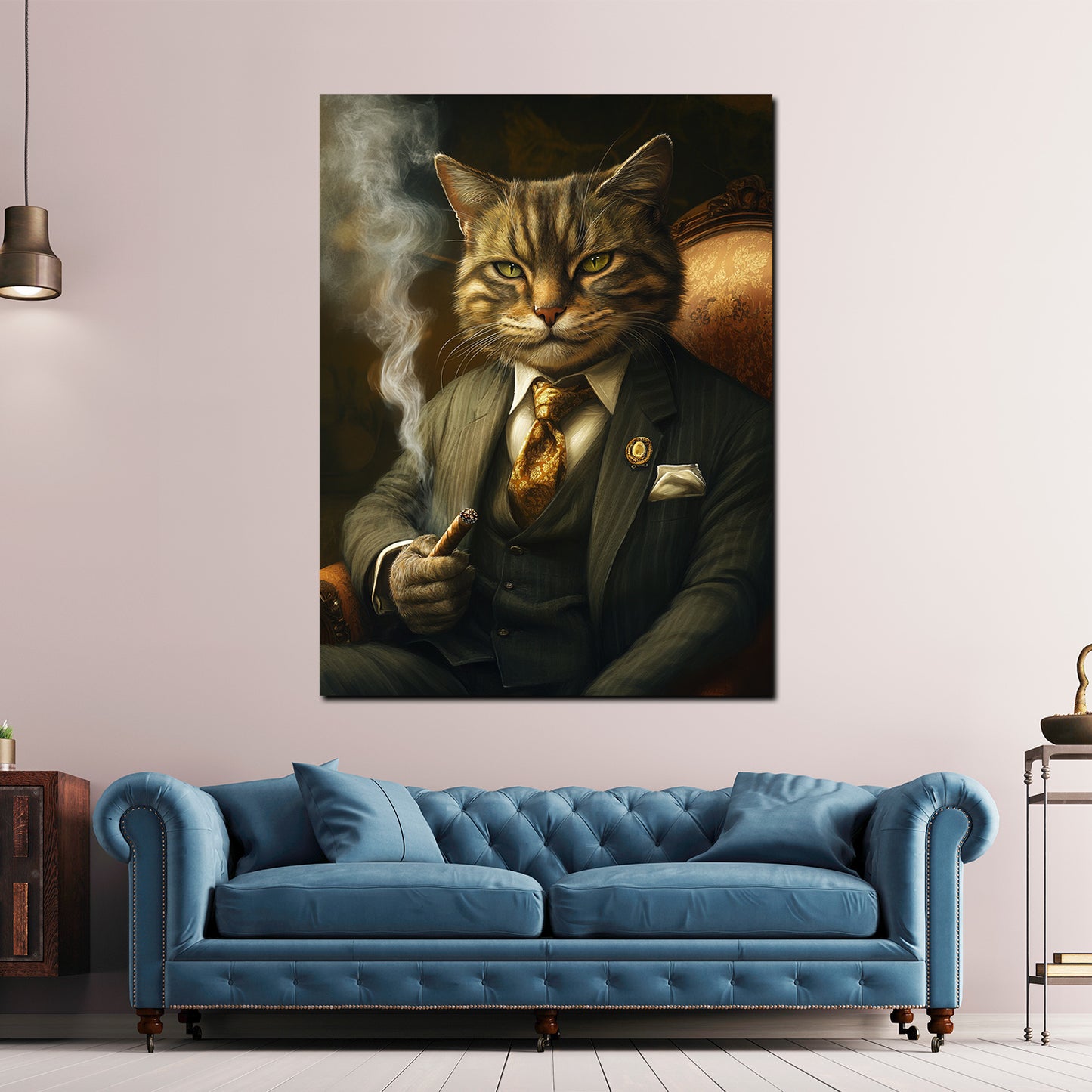 Wandbild Kater im Anzug Erfolg und Macht modern Katze