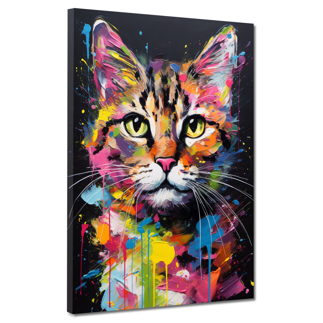 Wandbild wunderschön mit Katze Colour Style