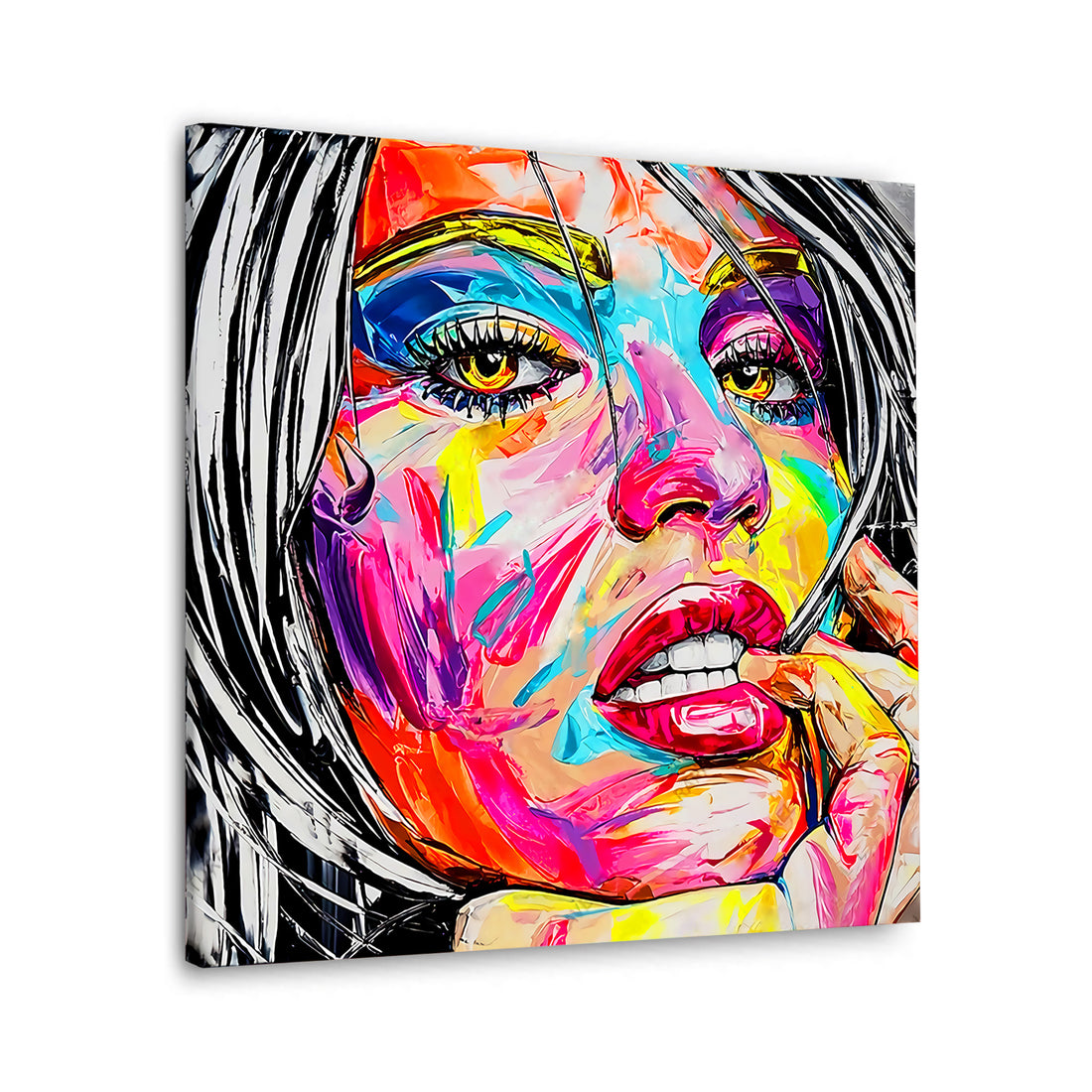Wandbild Pop Art Colour Face
