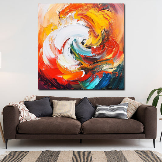 Abstrakt Farbenwirbel Energie und Bewegung Wandbild