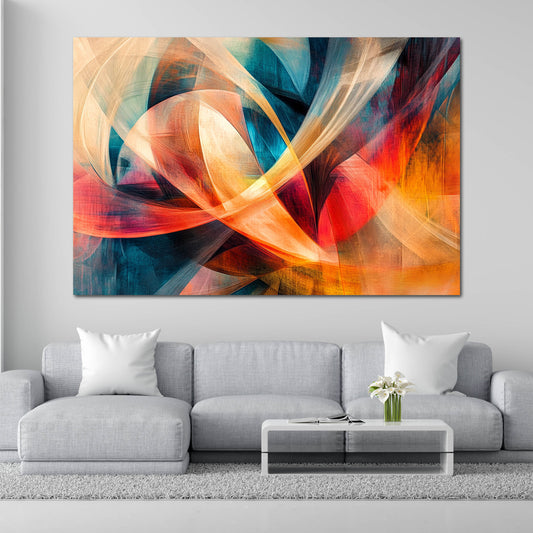 Abstrakt Farbenspiel Lichtreflexe und Formen Wandbild