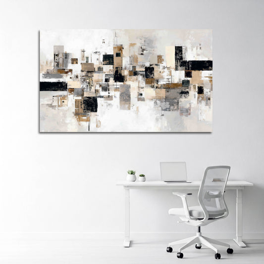 Abstrakt Stadt Geometrie moderne Kunst Wandbild