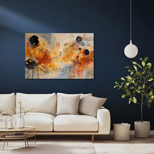 Abstrakte Musikkomposition in Pastelltönen Wandbild
