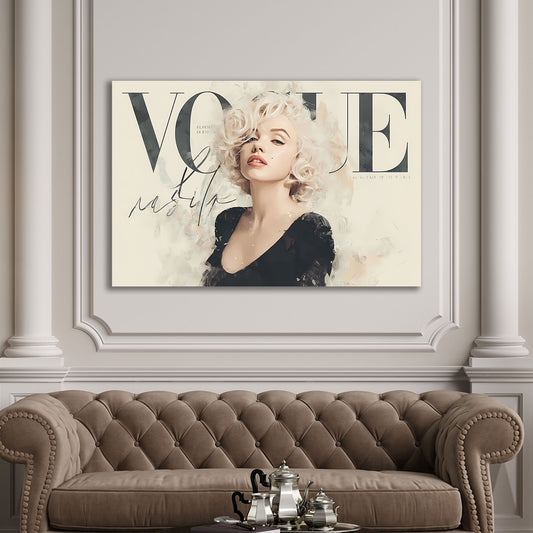 Elegante Marilyn Porträt Ikone Wandbild