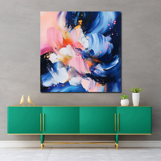 Expressive Farbdynamik in kräftigen Kontrasten Wandbild