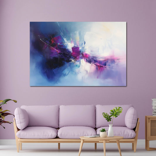 Farbexplosion abstrakt Lila Töne helle Flächen Wandbild