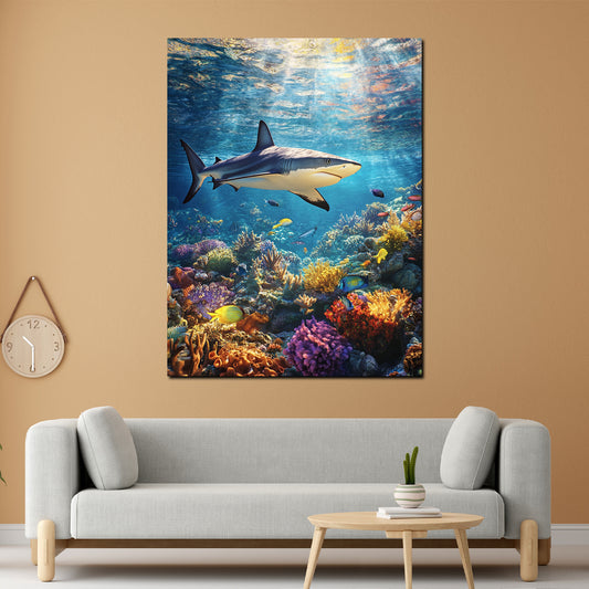 Hai Korallenriff Unterwasser Ozean Wandbild