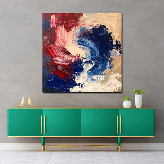 Kraftvolle und dynamische Pinselstriche Wandbild