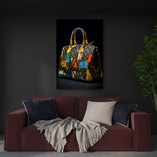 Luxus Handtasche Wandbild im Wohnzimmer
