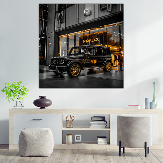 Luxusauto Mercedes G-Klasse Mode Boutique Wandbild