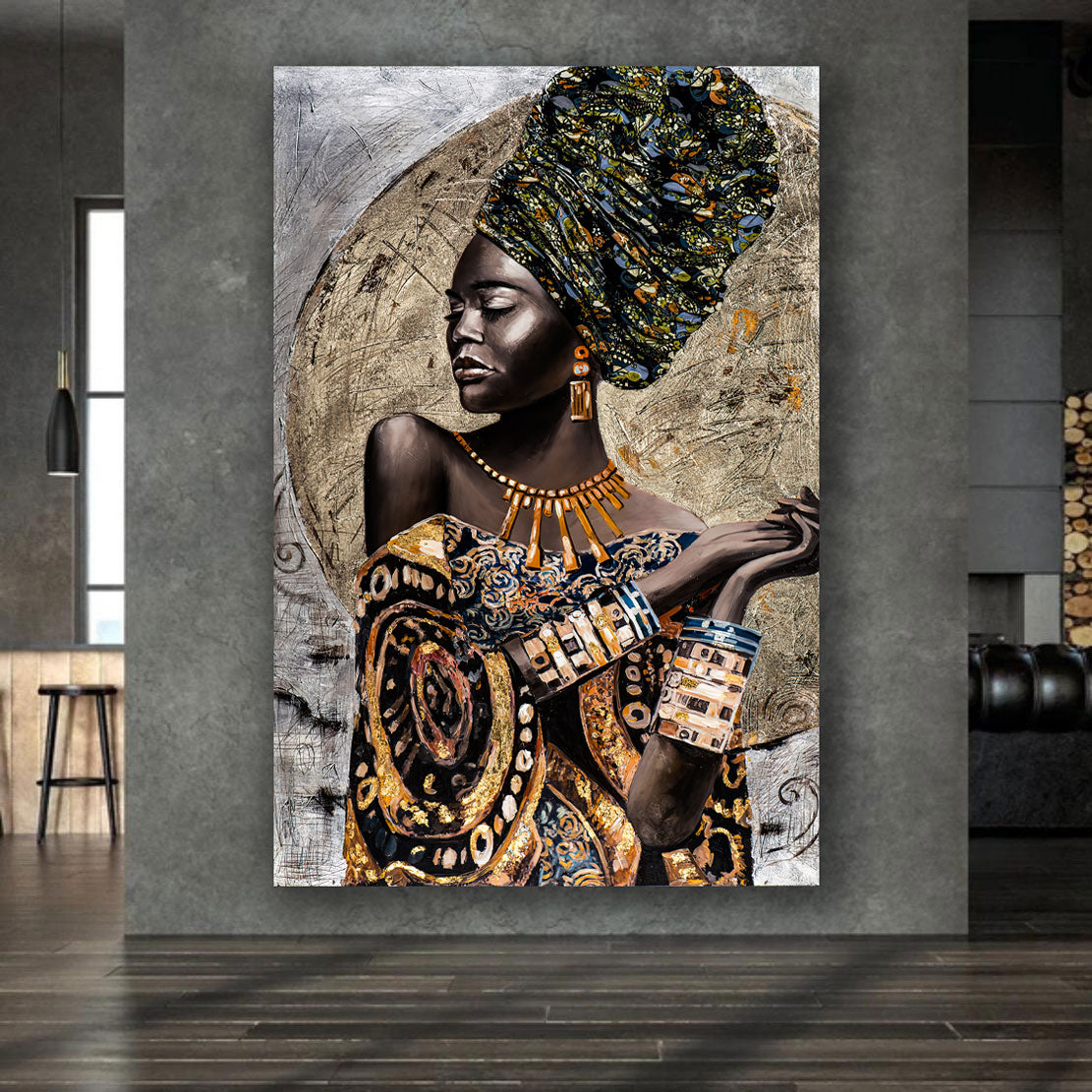 Wandbild afrikanische Frau African Beauty Style