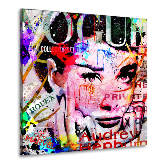 Audrey Pop Art Colour Wandbild