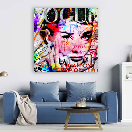 Audrey Pop Art Colour Wandbild