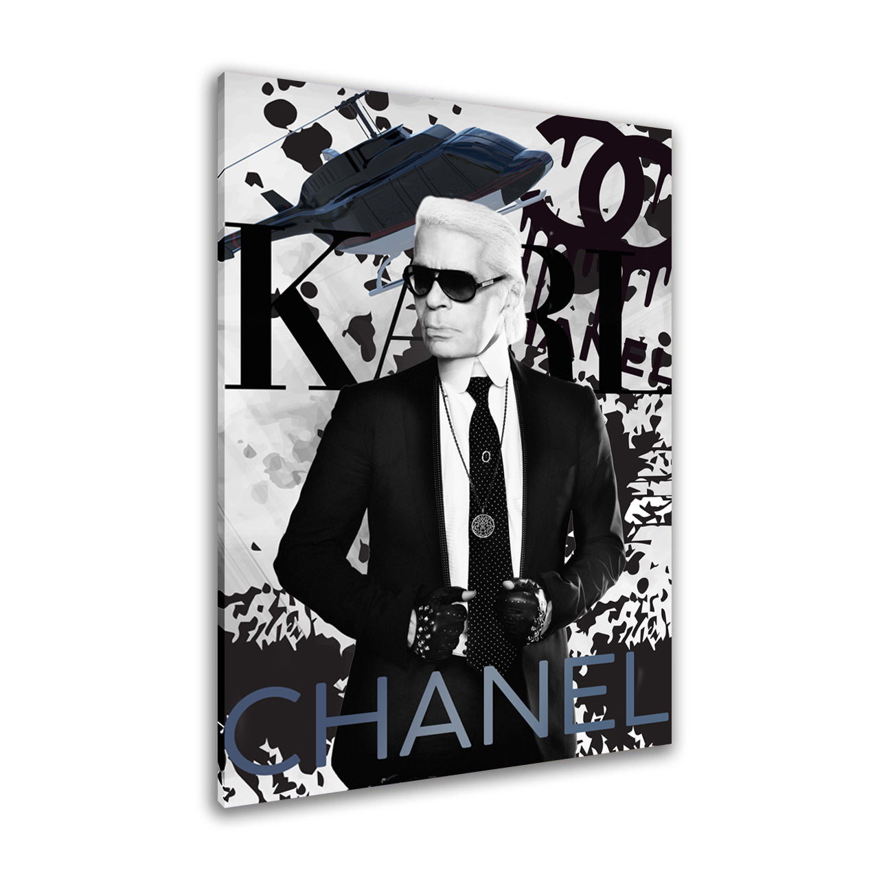 Karl Pop Art schwarz weiss Wandbild
